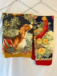 Salvatore Ferragamo Scarves, 2. Dog And Peacock (b)