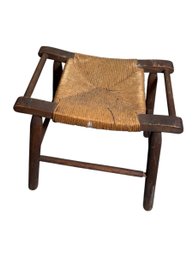 Wooden Ratan Stool (bs)