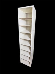 White Wooden 9 Level Storage Shelf (bs)