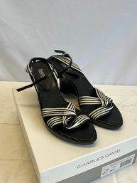 Franco Sarto B&w Heels In Charles David Box