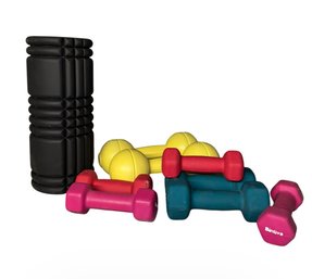 Foam Muscle Roller & Exercise Weights (B)