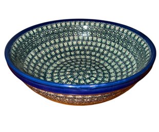 Boleslawiec Polish Large Pottery Serving Bowl (DR)