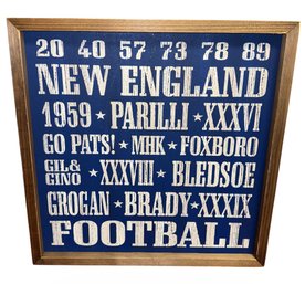 New England Patriots Decorative Wooden Sign (B)