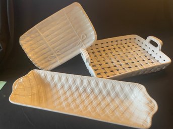 White Serving Trays (3) (DR)