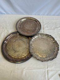 Large Silverplate Plates
