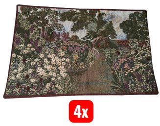 Garden Scene Tapestry Style Placemats 4pc Set (DR)