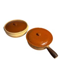 Stoneware Casserole Dish And Bean Pot (blr)