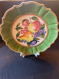 Large Ceramic Fruit Motif Serving Plate (RR)