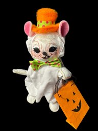 Annalee Halloween Trick Or Treat Ghost Mouse Figurine