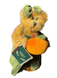Bearington Collection Jackie O Lantern Teddy Bear On Stand