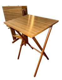 MCM Scheibe 4pc Folding Trays Tables With Stand (B)