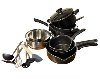 Cooking Pots, Pans & Assorted Utensils (B)