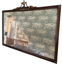 Beaded Large Carved Wooden Hanging Wall Mirror With Finial (H2)