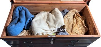 Collection Of Blankets, Crotchet Tapestry, And Embroidered & Assorted Linens (H2)