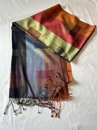 Silk Block Pattern Scarf