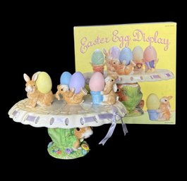 Ceramic Easter Bunny Egg Display