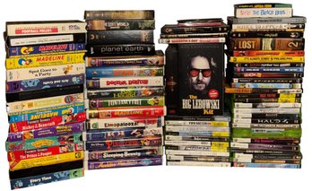 DVDs, VHS Tapes & Video Games Large Group (MC)