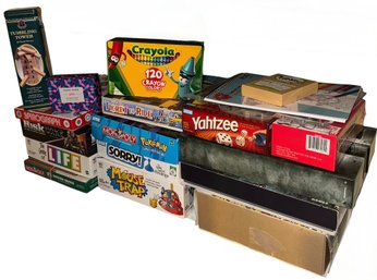 Shelf Full Of Assorted Board Games (MC)