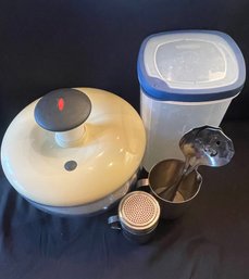 OXO Salad Spinner, Farberware Salad Servers And More(DR)