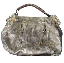 Cynthia Rowley Metallic Tone & Woven Handled Purse