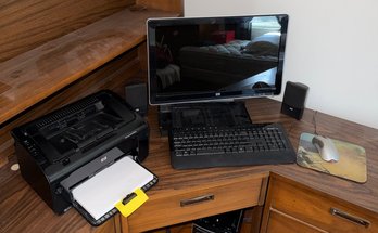 HP Computer Monitor, Speakers & Printer Office Setup (BR2)