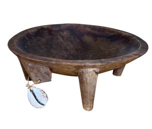 Polynesian Kava Bowl With Shell (BLR)