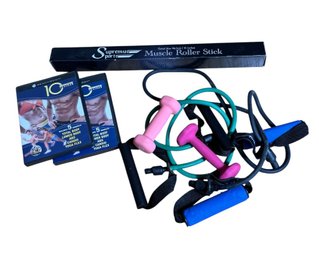 One Pound Weights, Muscle Roller & Resistance Bands (BLR)
