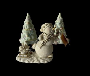 Precious Moments Silent Night Music Boxes, Tracy Flicker Snowman    (SL)