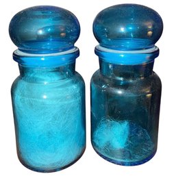 MCM Belgian Blue Glass Apothecary Jars (BR2)