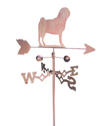 Outdoor Metal Pug Weathervane (Y)