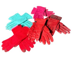 Womens Colorful Winter Gloves 5 Pairs