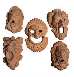 Terracotta Faces Wall Decor 5pc (BLR)