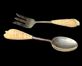 Mudpie Seashell Handled Serving Utensil Pair