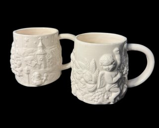 Dalton White Winter & Angel Mug Pair