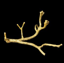 Gold Tone Branch Wine Bottle Holder