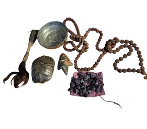Runes, Turtle Shell, Prayer Beads & Assorted Decor (BLR)
