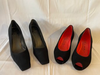 2 Pairs Of Designer Shoes Stuart Weitzman, Pas De Rouge