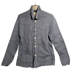 Brooks Brothers Red Fleece Blue Button Up Sweater Size Small