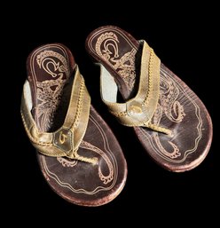 Olukai Mens Leather Beach Sandals Size 9