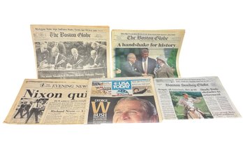 Historical Newspapers With Presidential Covers 5pc (LR)