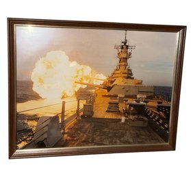 US Navy USS Missouri Framed Photography Wall Art (BO)