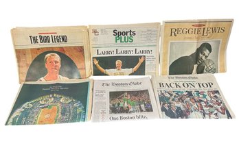 Boston Celtics Cover Newspapers 6pc (LR)