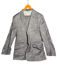 Banana Republic Tailored Fit Striped Gray Suit 2pc