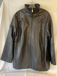 Ellen Tracy Leather Coat  XL