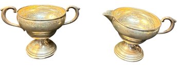 Weighed Sterling Silver Mini Sugar And Creamer Pair