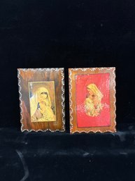 Mary And Baby Jesus On Wood