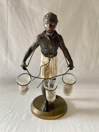 Metal Statue W/ Brass Base