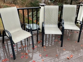 (3) Patio Chairs And Table (deck)