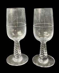 Swirled Stem Cordial Glass Pair