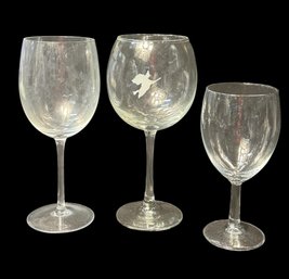 Flying Witch & Other Wine Glasses 3pc